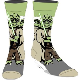 Bioworld Socks - Star Wars - Yoda Green Lightsaber 360 1 Pair Crew
