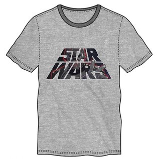 Bioworld T-Shirt - Star Wars - Kylo Ren in the Logo Grey
