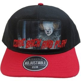 Bioworld Baseball Cap - IT Chapter Two - Pennywise Come Back And Play Black and Red Adjustable