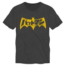 Bioworld Tee-shirt - DC Comics Batman - Logo Jaune Katakana Gris