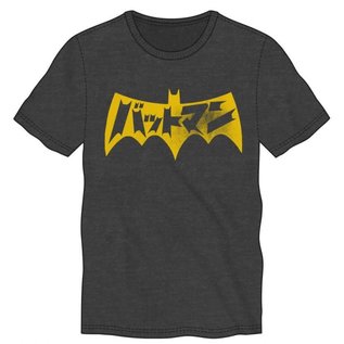 Bioworld Tee-shirt - DC Comics Batman - Logo Jaune Katakana Gris