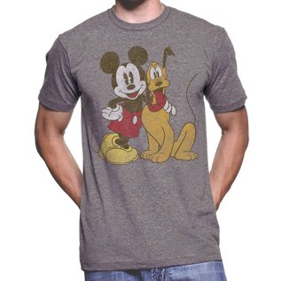 Jack of all Trades T-Shirt - Disney Mickey Mouse - Mickey and Pluto Vintage Grey