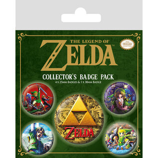 Pyramid International Button - The Legend of Zelda - Link and the Triforce Set of 5