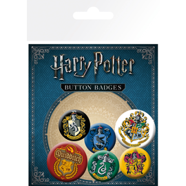 GB eye Macaron - Harry Potter - Poudlard et les Quatres Maisons Ensemble de 6 Badges de Collection