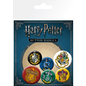 GB eye Macaron - Harry Potter - Poudlard et les Quatres Maisons Ensemble de 6 Badges de Collection