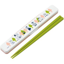 Skater Chopsticks - The Moomins - Stroll in the Forest 18cm with Case