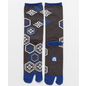 Kaya Socks - Tabi - Bunmei Kaika Tortoise Shell Grey and Blue 1 Pair