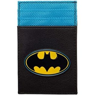 Bioworld Card Holder - DC Comics Batman - Metal Logo Blue and Black Faux Leather