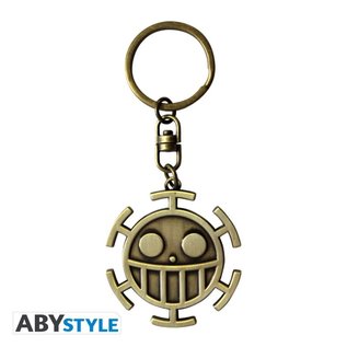 AbysSTyle Keychain - One Piece - Trafalgar Law Heart Pirates in Metal