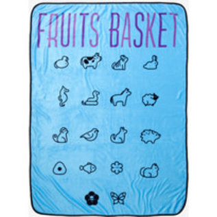 Surreal Entertainment Blanket - Fruits Basket - Zodiac Animals Fleece Throw