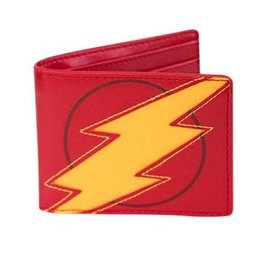 Bioworld Wallet - DC Comics The Flash - Lightning Yellow and Red Faux Leather Bifold
