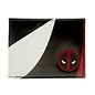 Bioworld Wallet - Marvel Deadpool - Deadpool Mask and Logo Rubber Black, Red and White Bifold