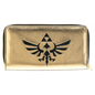 Bioworld Wallet - The Legend of Zelda - Hyrule Crest Black and Golden Faux Leather Zip-Around