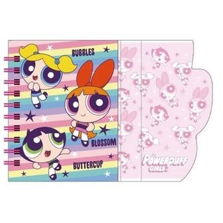 Chez Rhox Notebook - The Powerpuff Girls - Blossom, Bubbles and Buttercup with Rings with Magnet