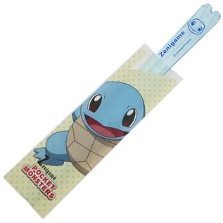 ShoPro Baguettes - Pokémon Pocket Monsters - Squirtle/Zenigame Bleues Transparentes 1 Paire 18 cm