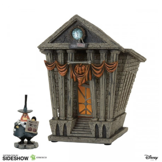 Enesco Figurine - Disney The Nightmare Before Christmas - Mairie de Halloween Town et Maire avec Lumière