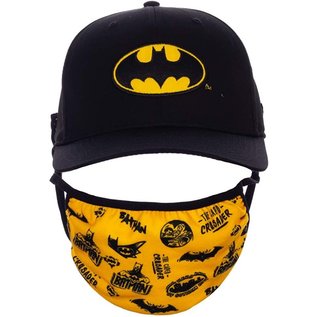 Bioworld Casquette - DC Comics Batman - Logo Classique Noire avec Couvre-Visage