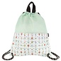 Ensky Studio Backpack - BT21 Line Friends - Characters White and Green Drawstring Bag