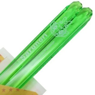 ShoPro Baguettes - Pokémon Pocket Monsters - Grookey/Sarunori Vertes Transparentes 1 Paire 18 cm