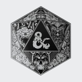 Paladone Casse-tête - Dungeons & Dragons - Logo et Créatures Boite en Métal en Forme de D20 750 pièces