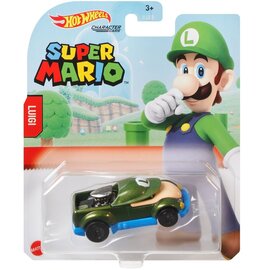 Mattel Toy - Hot Wheels Super Mario - Character Cars Luigi
