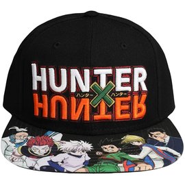 Bioworld Baseball Cap - Hunter X Hunter - Embroidered Logo and Characters Black Snapback
