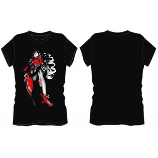 Bioworld Tee-shirt - DC Comics Harley Quinn - Harley et son Fusil Rouge et Noir