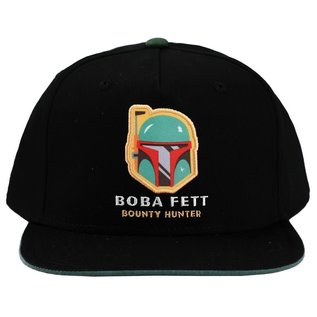 Bioworld Baseball Cap- Star Wars - Boba Fett Bounty Hunter Black Youth Snapback Adjustable