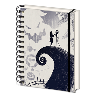 Pyramid America Carnet de Notes - Disney The Nightmare Before Christmas - Jack et Sally sur la Colline Noir et Blanc