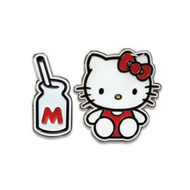 Funko Pin - Sanrio Hello Kitty - Hello Kitty and Milk Bottle in Metal with Enamel Set of 2