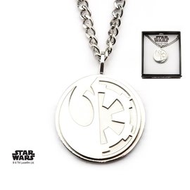 Salesone Necklace - Star Wars - Rebel Alliance and Galactic Empire en Stainless Steel