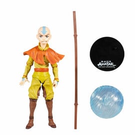 McFarlane Figurine - Avatar the Last Airbender - Aang Articulé avec Bâton et Scooter d'Air 7"