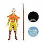 McFarlane Figurine - Avatar the Last Airbender - Aang Articulé avec Bâton et Boule d'Eau 7"