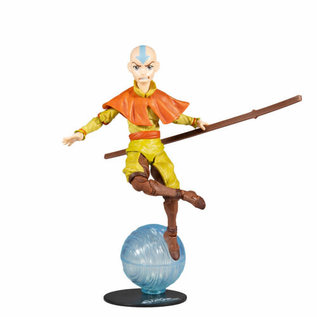 McFarlane Figurine - Avatar the Last Airbender - Aang Articulé avec Bâton et Boule d'Eau 7"