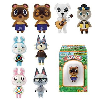 Bandai Boîte Mystère - Nintendo Animal Crossing: New Horizons - Mini Figurine Floquée Tomodachi Doll Vol. 2