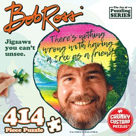 Chunky Custard Casse-tête - Bob Ross - "There's Nothing Wrong With having a Tree as a Friend" 414 pièces