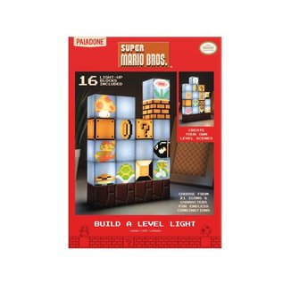 Paladone Lampe - Nintendo Super Mario Bros. - 16 Blocs Lumineux à Empiller pour Construire un Niveau