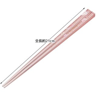 Skater Chopsticks - Sanrio My Melody - Cutie Roses Clear Pink Acrylic 1 Pair 21 cm