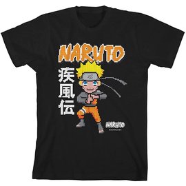 Bioworld Tee-Shirt - Naruto Shippuden - Naruto en Pixel Noir