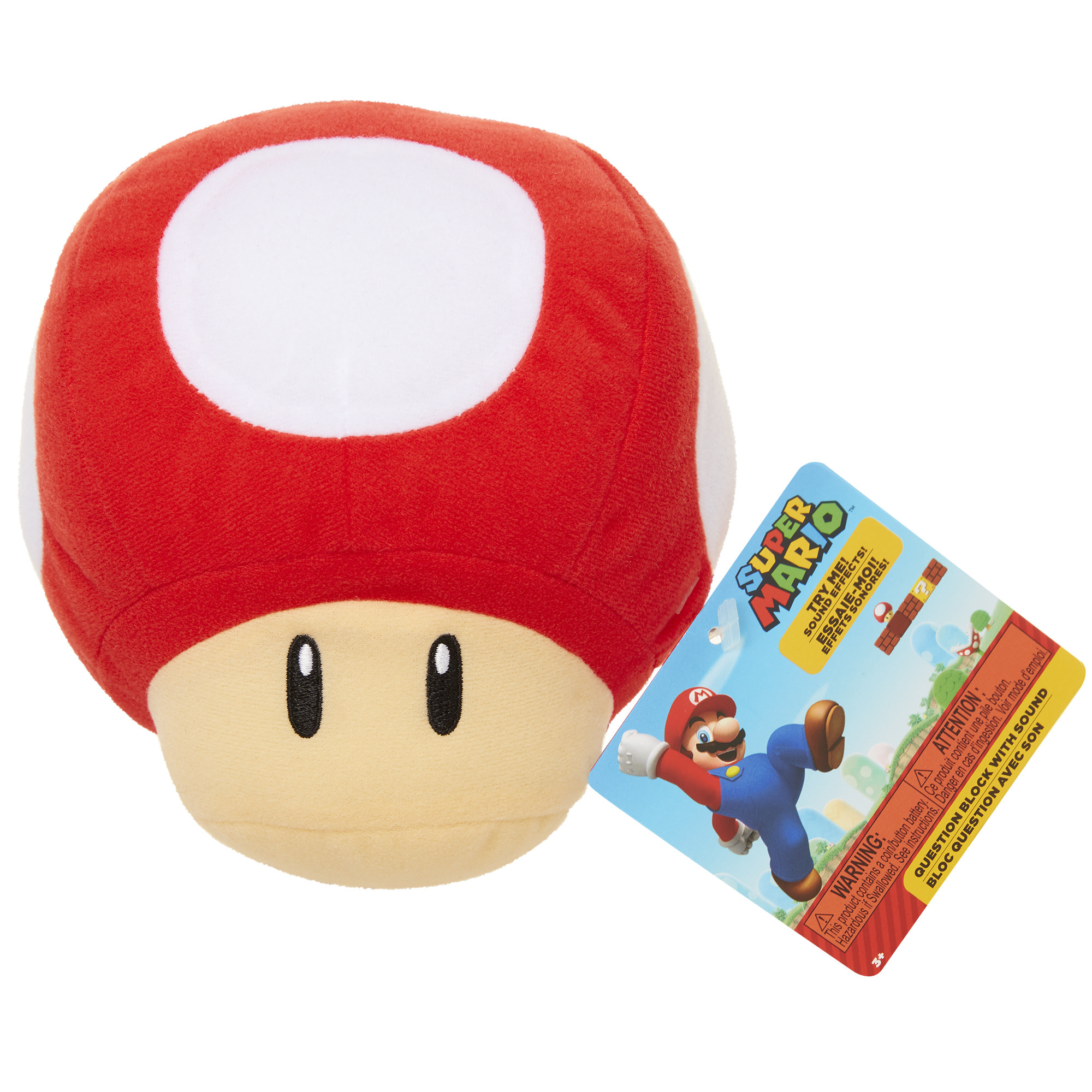 Peluche - Nintendo Super Mario - Champignon Rouge avec Son 5 - Chez Rhox  Geek Stop