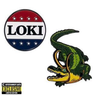 Salesone Épinglette - Marvel Studios Loki - Président Loki et Loki Alligator Ensemble de 2 *Entertainment Earth Exclusive*