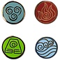 Viacom Pin - Avatar the Last Airbender - Elements Benders Symbol in Metal Enamel Set of 4