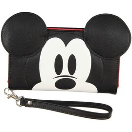 Bioworld Wallet - Disney Mickey Mouse - Ears 3D Faux Leather Black and Red