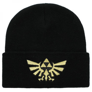 Bioworld Tuque - The Legend of Zelda - Emblème d'Hyrule Doré Noire