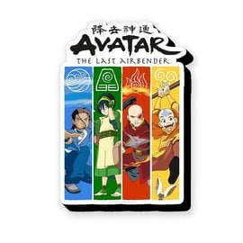 NMR Aimant - Avatar: The Last Airbender - Les Quatres Éléments en Bois 3D