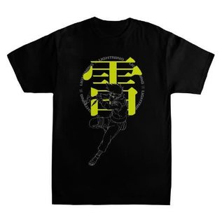 Bioworld T-Shirt - Naruto Shippuden - Kakashi with the Thunder Kanji Black