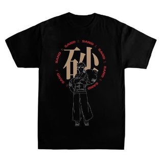 Bioworld T-Shirt - Naruto Shippuden - Gaara with the Sand Kanji Black