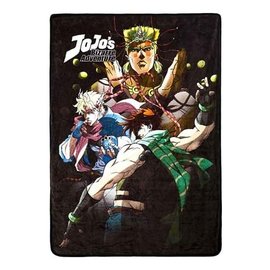 Bioworld Couverture - JoJo's Bizarre Adventure - Affiche de la Partie 2 Joseph, Caesar et Wham Jeté en Peluche 122cm X 152cm