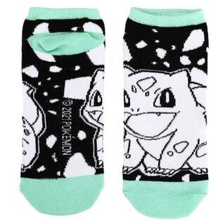 Bioworld Chaussettes - Pokémon - Pikachu, Charmander, Bulbasaur, Squirtle, Gengar Paquet de 5 Paires Courtes Chevilles