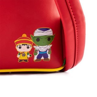 Loungefly Mini Sac à Dos - Dragon Ball Z - Gohan et Piccolo Rouge et Vert Pop! en Faux Cuir